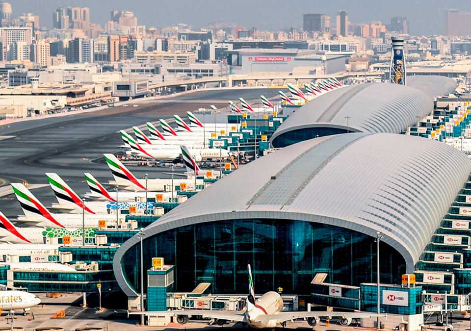 dubai airport color coded parking