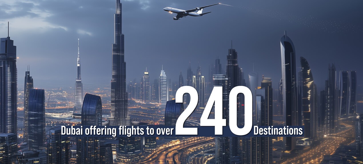 Dubai offering flight 240 Destinations